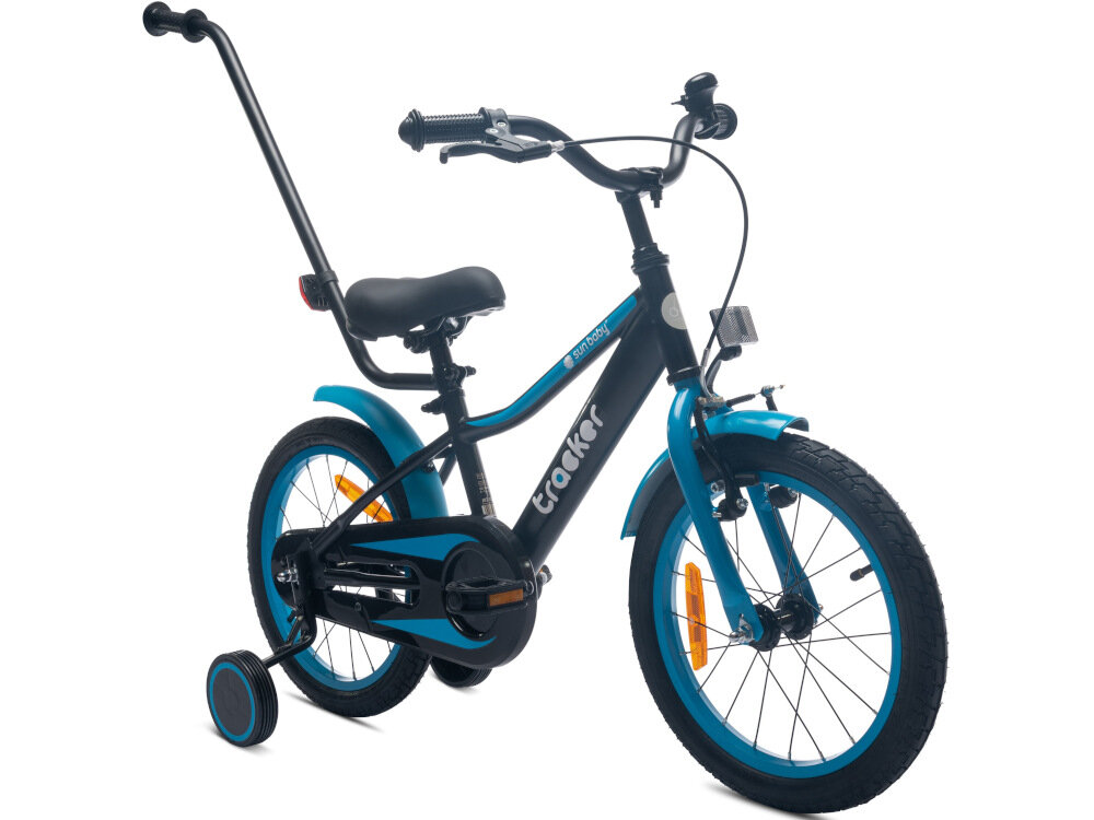 Rower dziecięcy SUN BABY Tracker 16 16 cali dla chłopca Niebieski radość płynącą z jazdy pełne bezpieczeństwo dla chłopców w wieku od 4 do lat efektywna nauka jazdy szlifowanie umiejętności stabilny