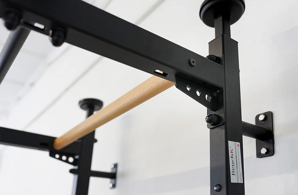 Drabinka gimnastyczna BENCHK 713B + Drążek - Poręcz – Ławka montaz do sciany