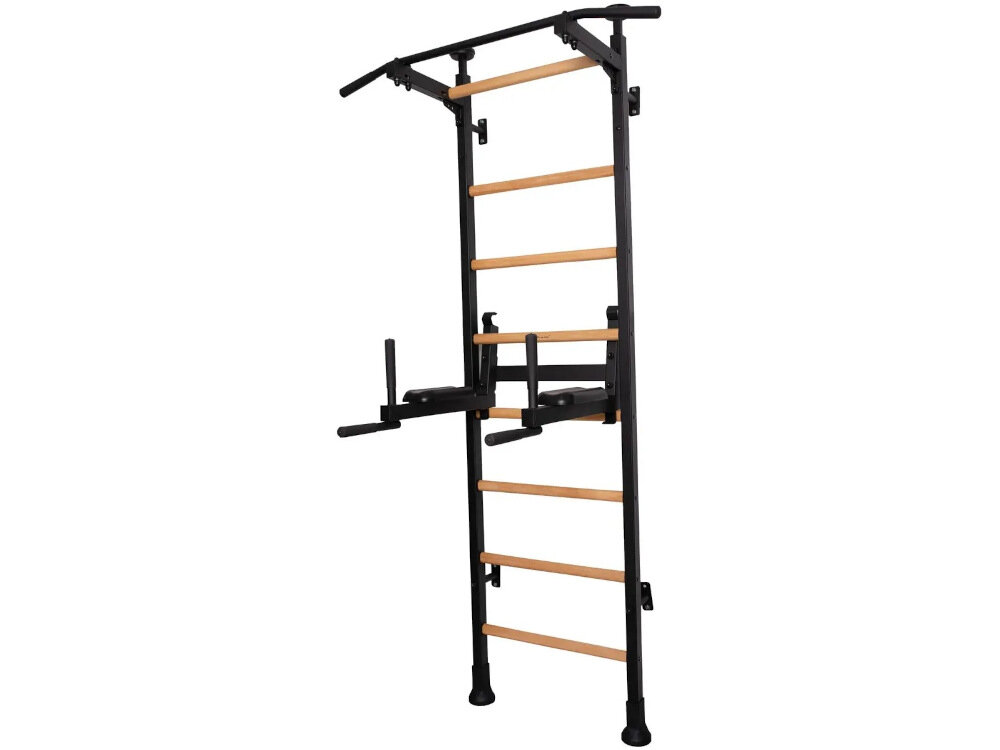 Drabinka gimnastyczna BENCHK 512 + Drążek – Poręcz 8 bukowych szczebelkow dwie warstwy organicznego oleju na bazie oleju lnianego obciazenie do 150 kg wysokosc 240 cm szerokosc 67 cm