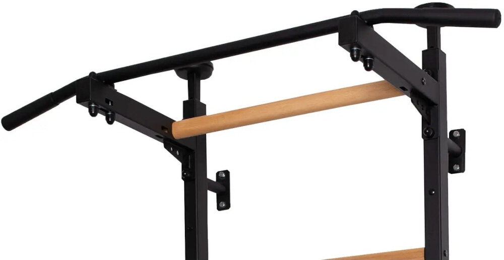 Drabinka gimnastyczna BENCHK 512 + Drążek – Poręcz drazek do podciagania cwiczenia silowe i gimnastyczne z wysokiej jakosci metalu 2 ergonomicznie zaprojektowanych uchwytow antyposlizgowa powloka