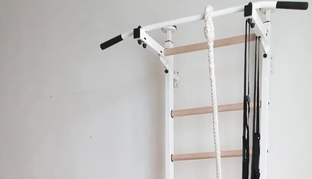 Drabinka gimnastyczna BENCHK 414 + Drążek - Poręcz – Ławka drazek dopodciagania z wysokiej jakosci metalu ergonomicznie zaprojektowane uchwyty antyposlizgowa powloka