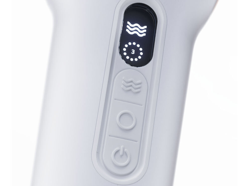 Urządzenie do pielęgnacji twarzy THERABODY TheraFace Pro TF02222-01 wyświetlacz OLED pierścienie mocowane magnetycznie łatwa wymiana i łączenie w trakcie zabiegów przenośne urządzenie wbudowana bateria czas pracy sygnał dźwiękowy upłynięcie czasu zabiegu regulacja prędkości masażu niski poziom hałasu komfortowe użytkowanie efektywne rezultaty