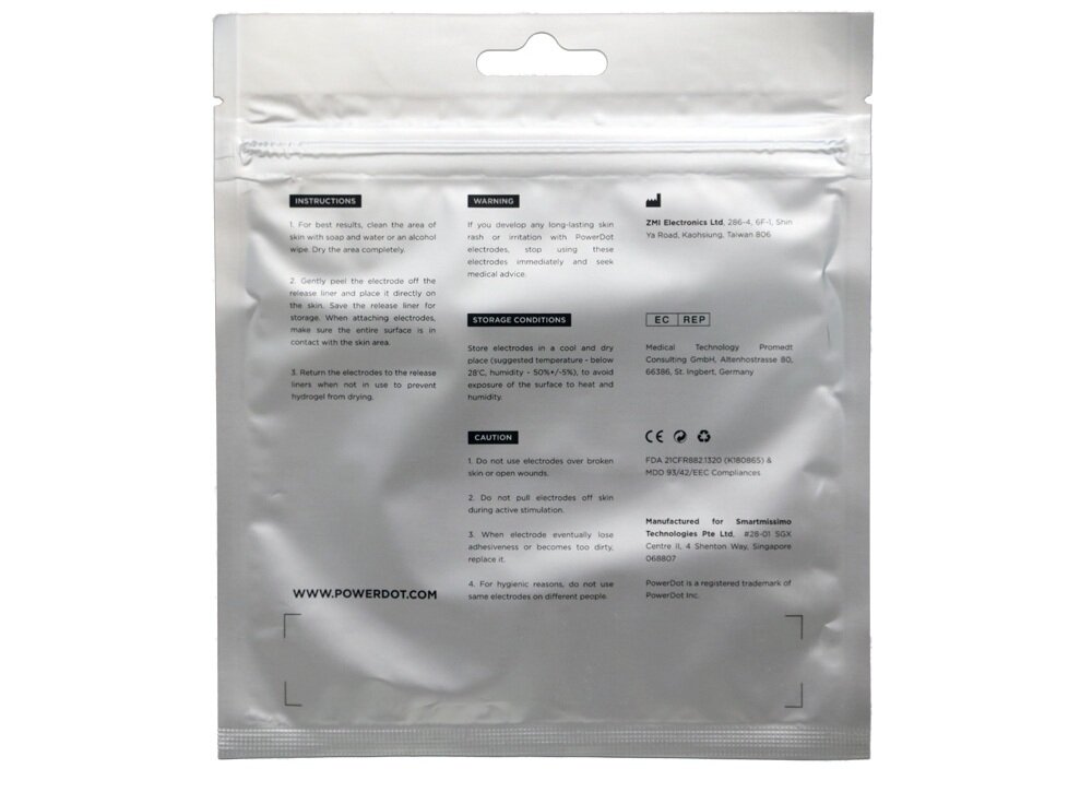 Elektrody THERABODY PowerDot Magnetic Pad 2.0 Czerwony wymiana na nowe, brak lepkości, zanieczyszczona powierzchnia