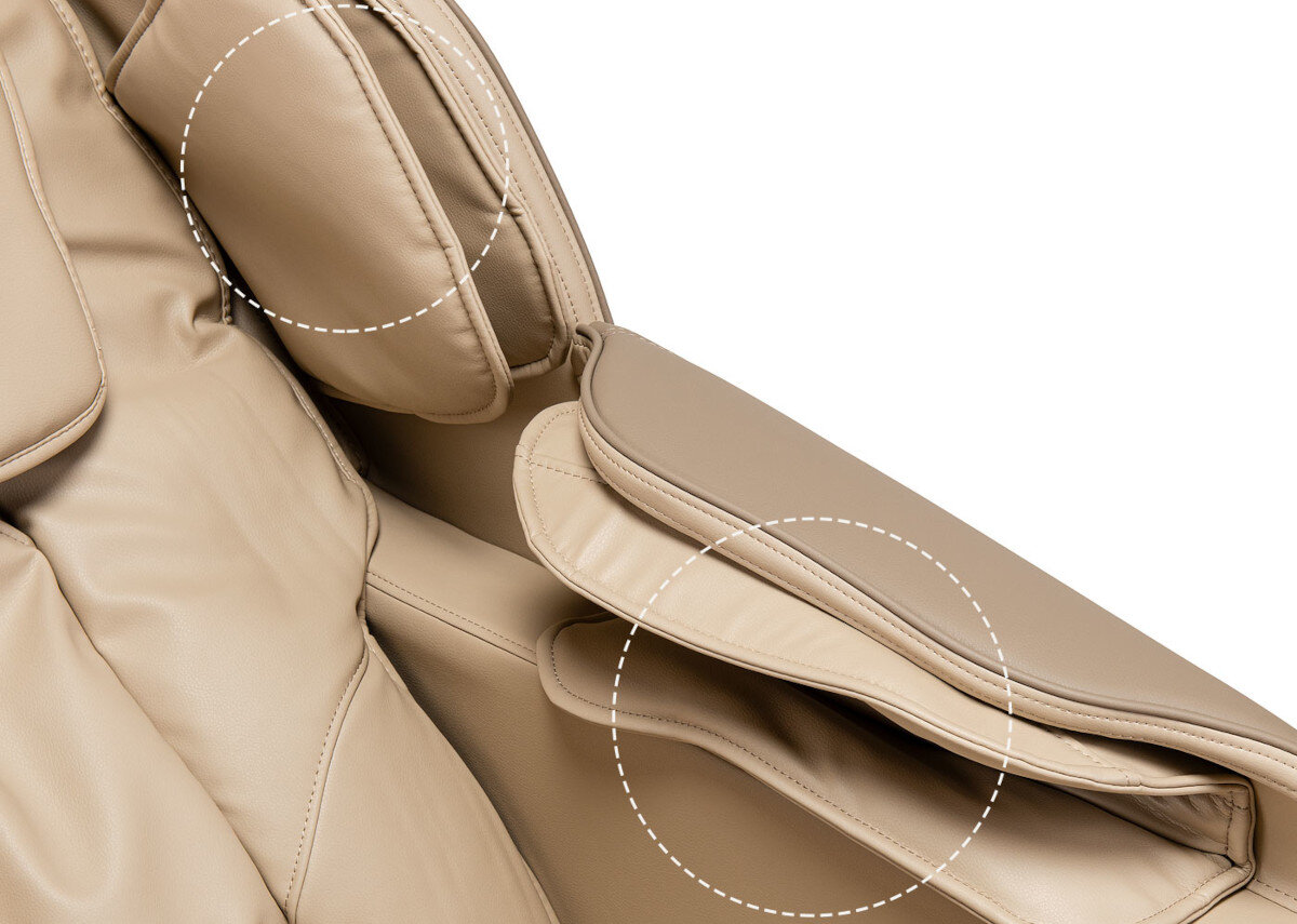 Poduszki powietrzne masują okolice nóg, przedramion i ramion. Poduszki powietrzne w masażerze nóg zdejmują napięcie i zapewniają odprężenie nóg, a sam masaż powietrzny pobudza dodatkowo krążenie krwi oraz rozluźnia mięśnie.