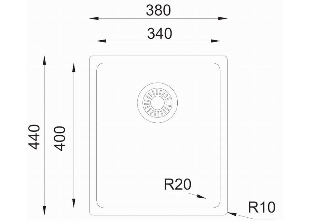 Zlewozmywak BERG Quadrom MEP 340GT10K Stalowy wyglad design wytrzymaly wysoka jakosc wykonanie