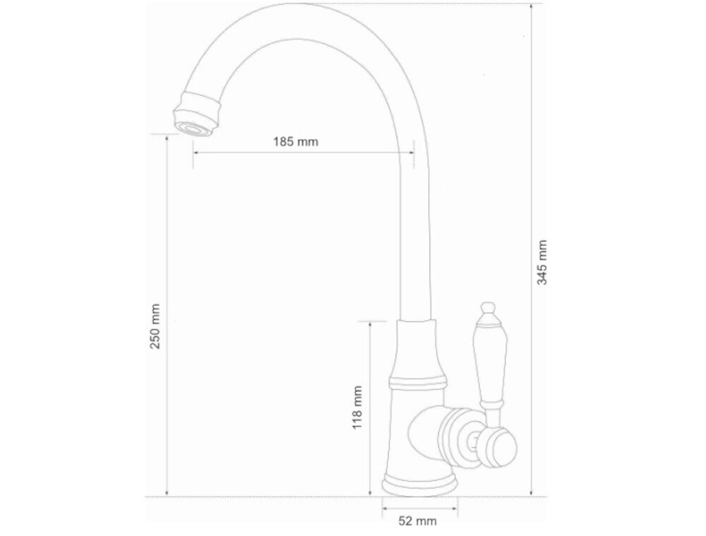 Bateria BERG Indygo 170-33B Czarny Aerator silikonowy wymiary obrotowa wylewka