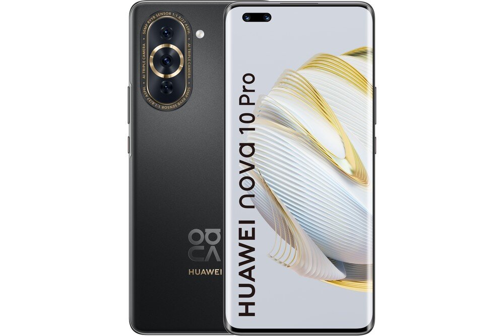 Smartfon HUAWEI Nova 10 Pro ekran bateria aparat procesor ram pamięć pojemność rozdzielczość zdjęcia filmy opis dane cechy blokady system łączność wifi bluetooth obudowa szkło odporność porty muzyka transfer sieć przekątna matryca waga czujniki