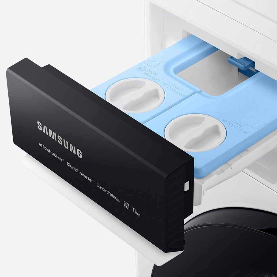 Szuflada StayClean pozwala uniknąć osadu i pozbyć się pozostałości detergentów Szuflada StayClean pozwala uniknąć osadu i pozbyć się pozostałości detergentów