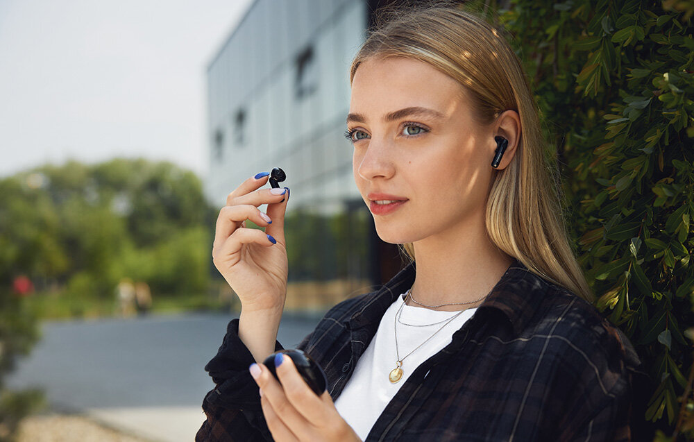 Słuchawki douszne EDIFIER W220T audio dźwięk przetworniki krystaliczne dźwięk