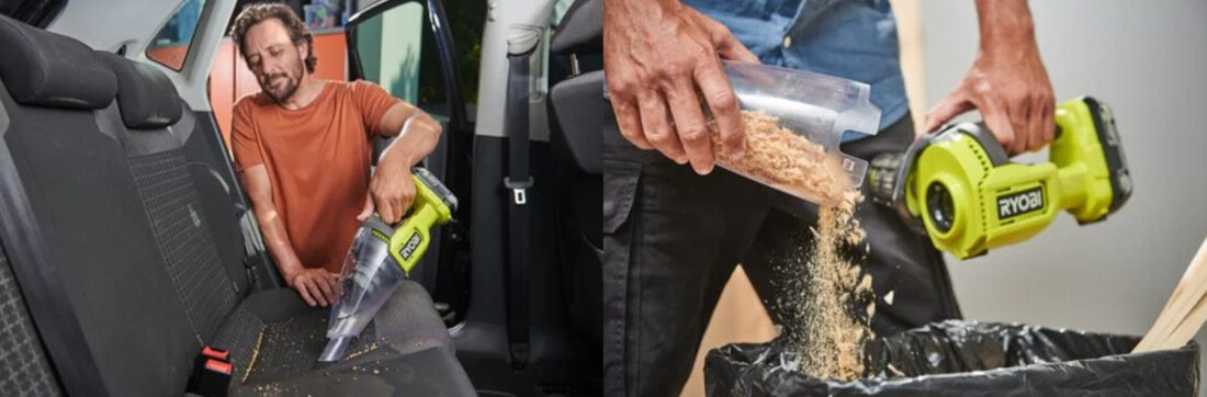 Odkurzacz reczny RYOBI RHV18-0 latwe czyszcznie zakamarki mozliwosci waskie powierzchnie