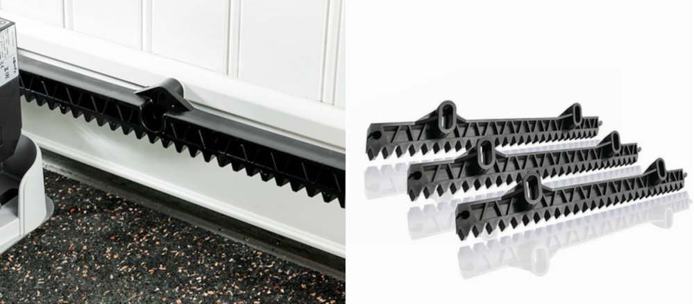LISTWA ZĘBATA SOMFY 3X33CM DO BRAMY WJAZDOWEJ PRZESUWNEJ (GÓRNE MOCOWANIE) wyprofilowany kształt