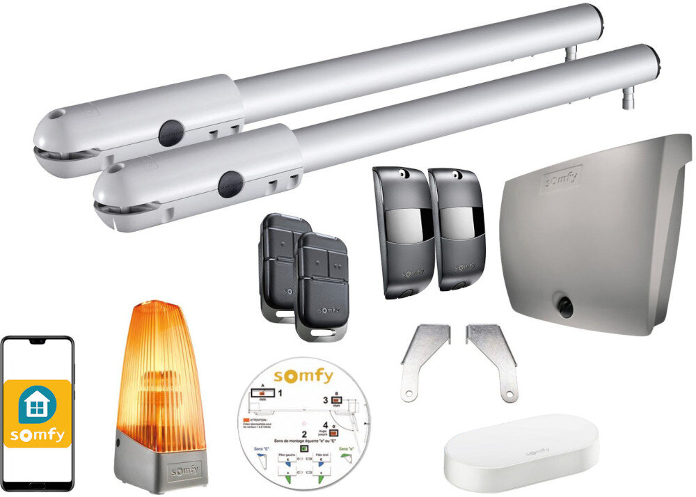 ZESTAW NAPĘD DO BRAMY SOMFY SKRZYDŁOWEJ SGS ESSENTIAL plus CONNECTIVITY KIT wyposazenie
