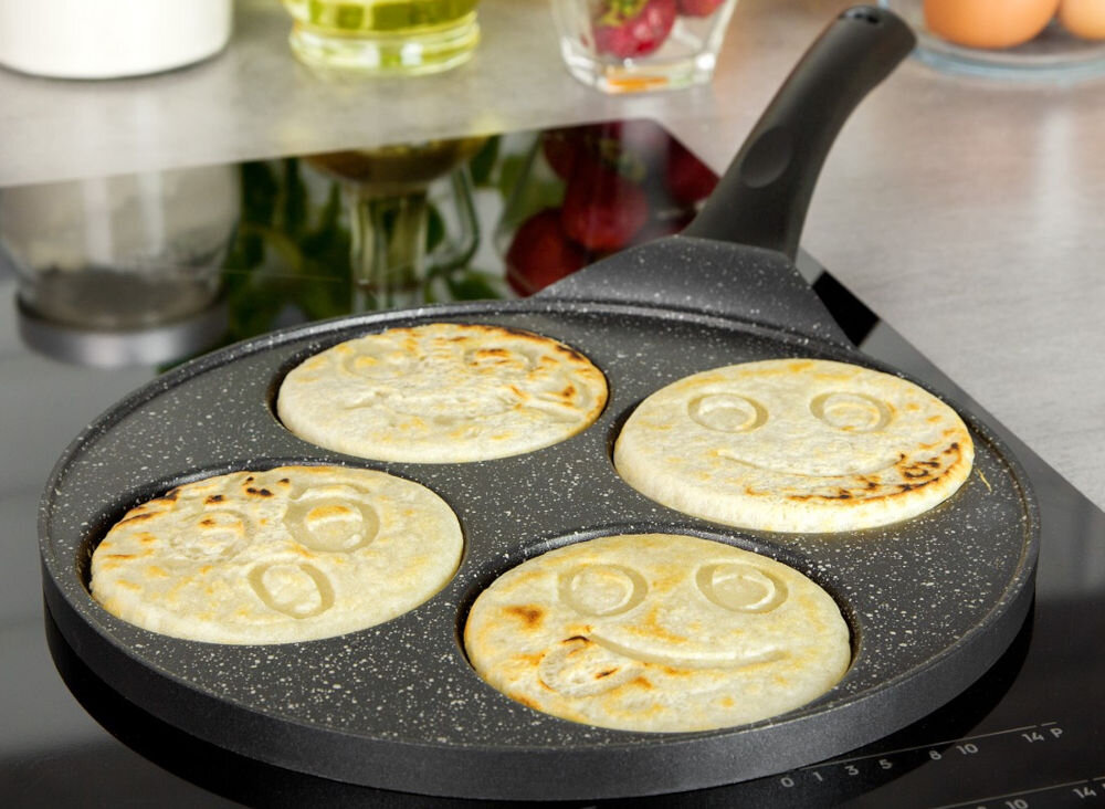 Patelnia KINGHOFF KH-1672 26.5 cm odpowiednio wysmażone patelnia smażenie nalesniki buźki kształt 