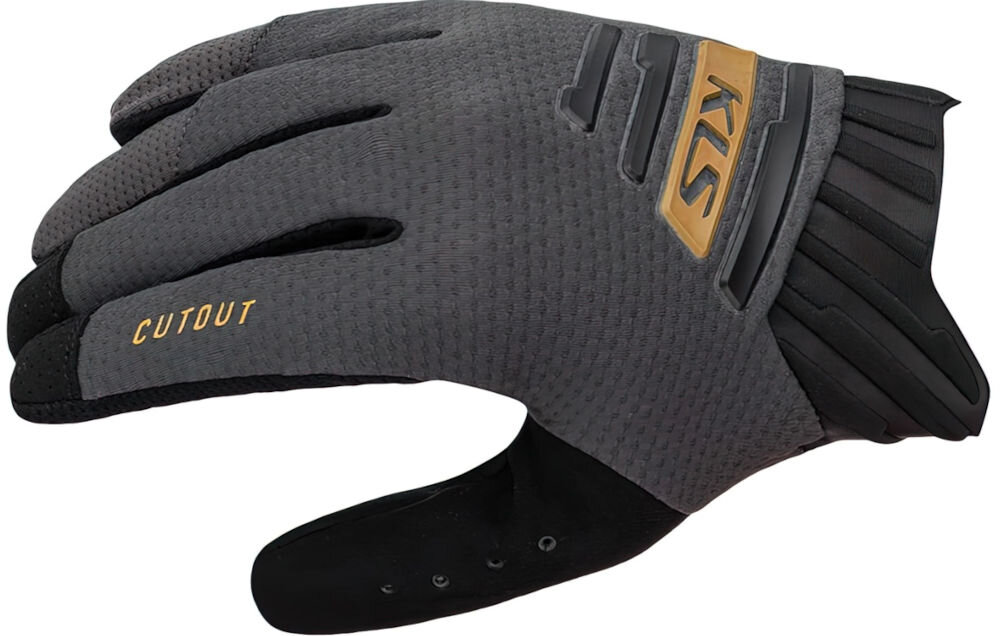 Rękawiczki rowerowe KELLYS Cutout Long skóra systentyczna wentylacja przewodzący materiał rzep