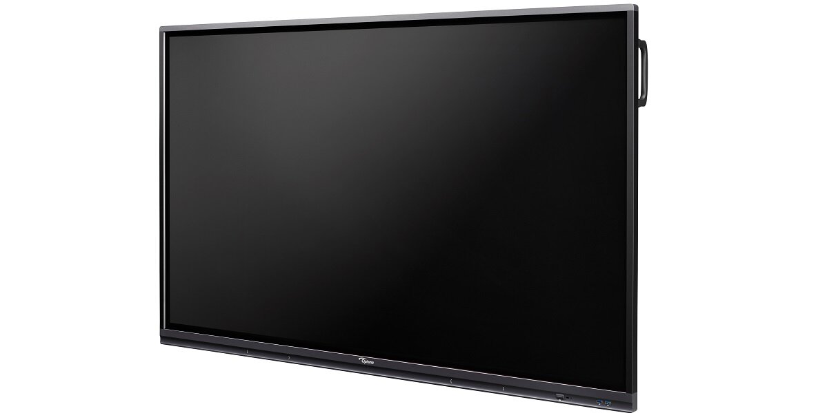 Monitor OPTOMA 5652RK 65 3840x2160px wyświetlacz przękątna cale funkcjonalność matryca odświeżanie reakcja złącza rozdzielczość ekran biuro dom praca rozrywka USB wideo audio jasność kontrast LED dotykowy dom biuro HDMI rysik pilot