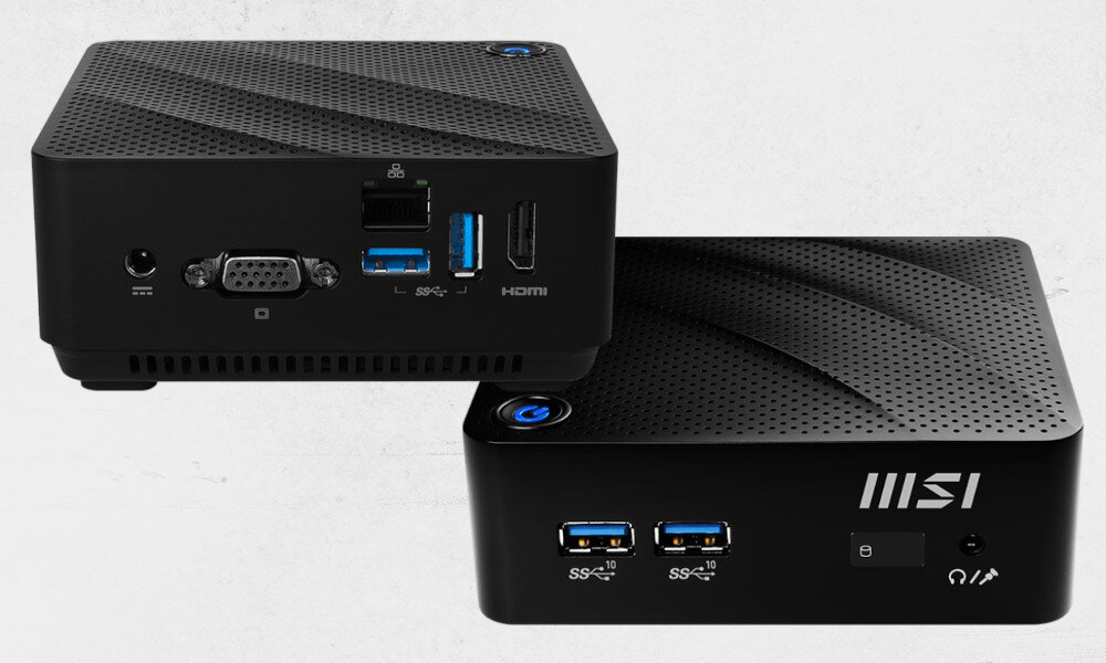 Komputer MSI Cubi N JSL-043EU złącza porty podłączenie