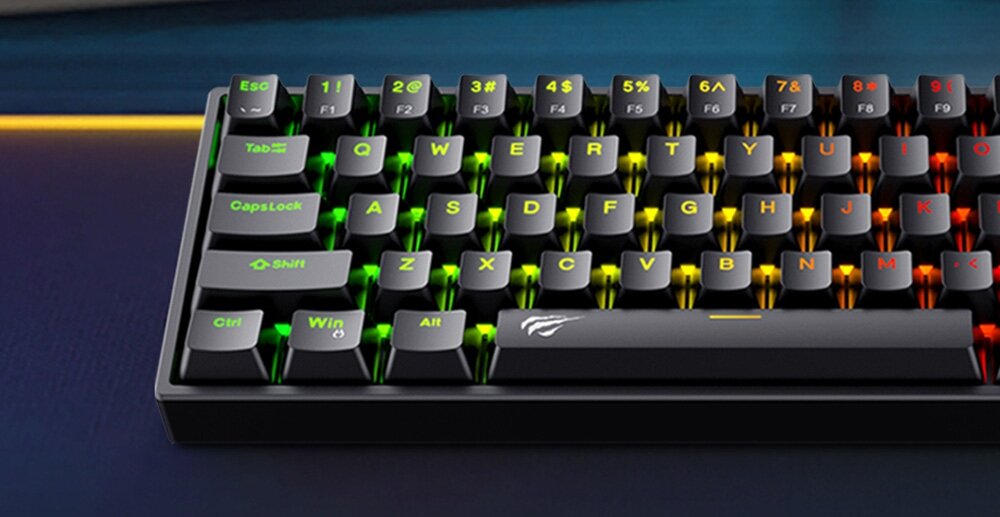 Klawiatura HAVIT KB865L gaming gra rozrywka podświetlenie design 