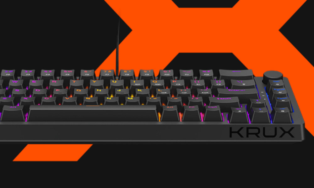 Klawiatura KRUX Atax 65% 65% Pro RGB Outemu Red - model przewodowy wyższa pewność łączności