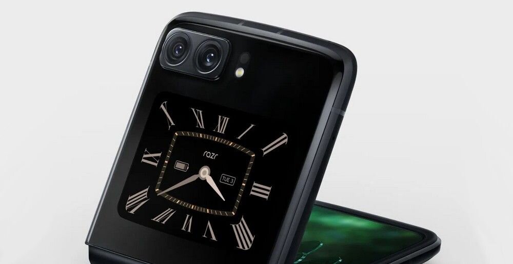 Smartfon MOTOROLA Razr 2022 ekran bateria aparat procesor ram pamięć pojemność rozdzielczość zdjęcia filmy opis dane cechy blokady system łączność wifi bluetooth obudowa szkło odporność porty muzyka transfer sieć przekątna matryca waga czujniki