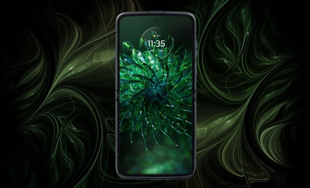 Smartfon MOTOROLA Razr 2022 ekran bateria aparat procesor ram pamięć pojemność rozdzielczość zdjęcia filmy opis dane cechy blokady system łączność wifi bluetooth obudowa szkło odporność porty muzyka transfer sieć przekątna matryca waga czujniki