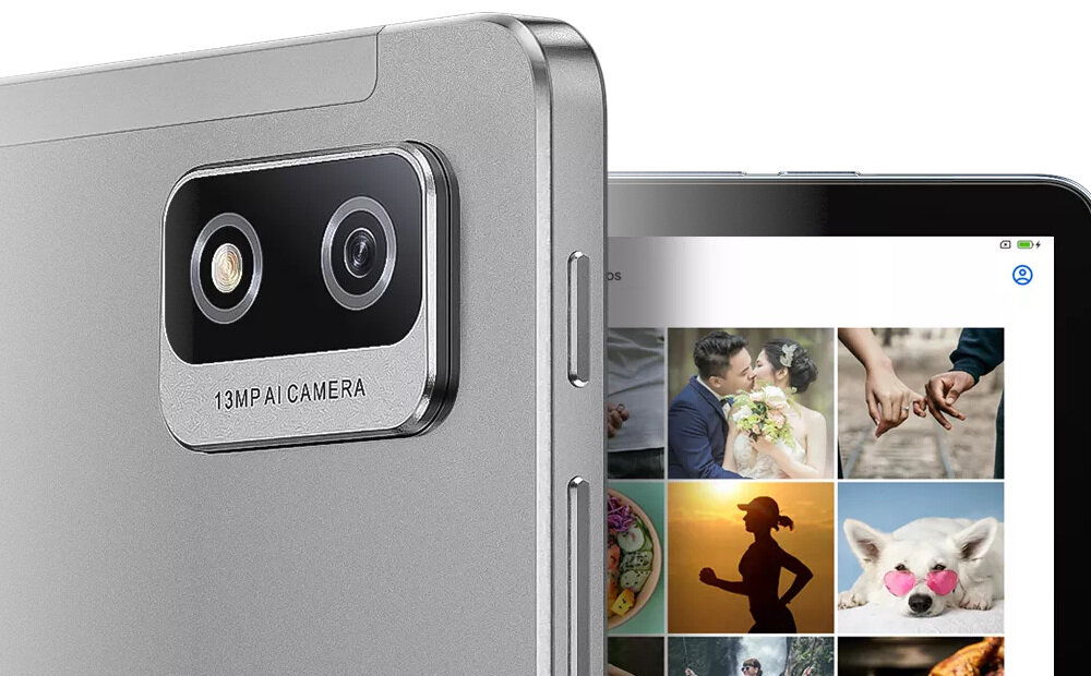 Tablet BLACKVIEW Tab rozdzielczość rdzenie przekątna czujniki aparat głośnik czas pracy procesor transmisja danych waga wifi pamięć złącza zestaw