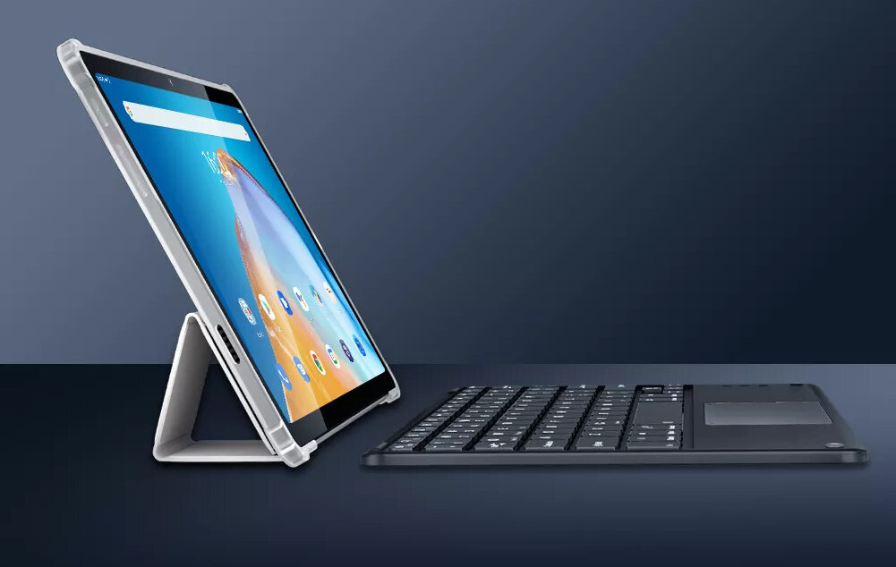 Tablet BLACKVIEW Tab rozdzielczość rdzenie przekątna czujniki aparat głośnik czas pracy procesor transmisja danych waga wifi pamięć złącza zestaw