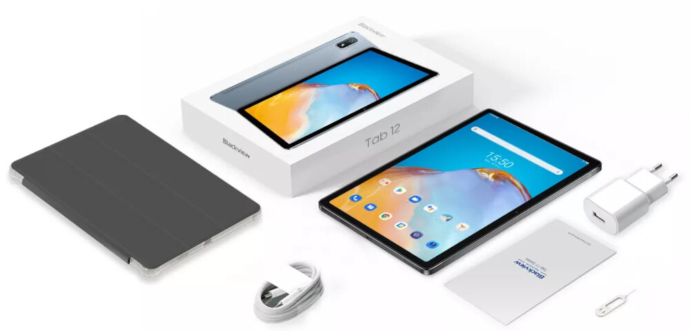 Tablet BLACKVIEW Tab rozdzielczość rdzenie przekątna czujniki aparat głośnik czas pracy procesor transmisja danych waga wifi pamięć złącza zestaw