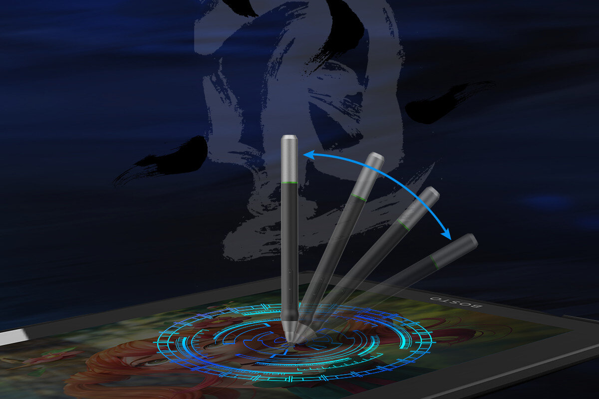 Tablet graficzny BOSTO BT-16HD Pro wygodne w uzyciu pioro