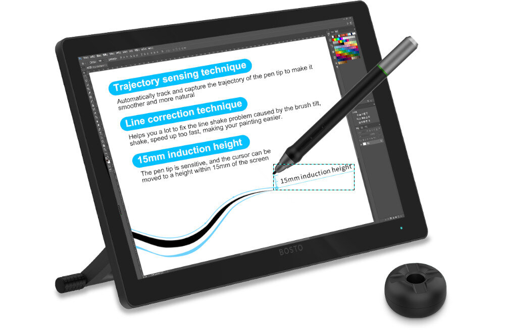 TABLET GRAFICZNY BOSTO Studio 16HD lekkie i wygodne pioro