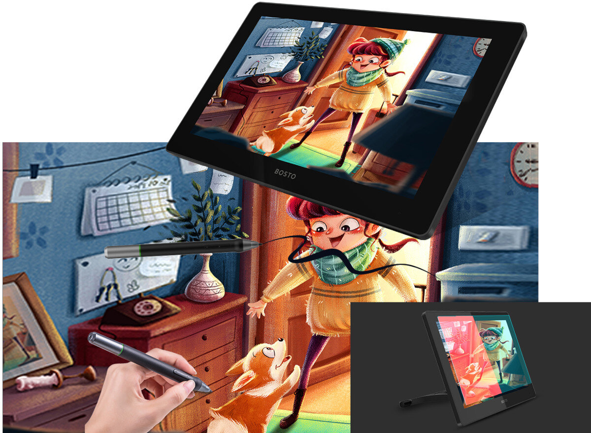 TABLET GRAFICZNY BOSTO Studio 16HD komputer i tablet w jednym 