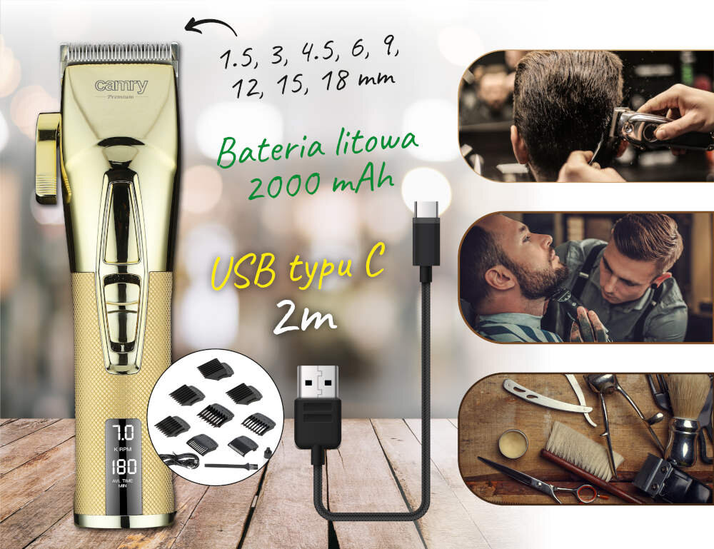 Strzyżarka CAMRY CR 2835 LCD 1.5-8 mm
