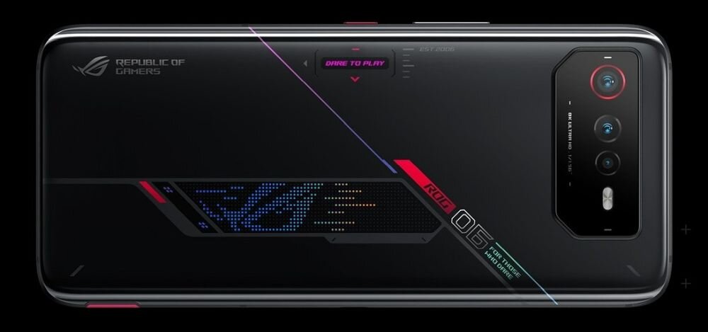 Smartfon ASUS ROG Phone 6  ekran bateria aparat procesor ram pamięć pojemność rozdzielczość zdjęcia filmy opis dane cechy blokady system łączność wifi bluetooth obudowa szkło odporność porty muzyka transfer sieć przekątna matryca waga czujniki