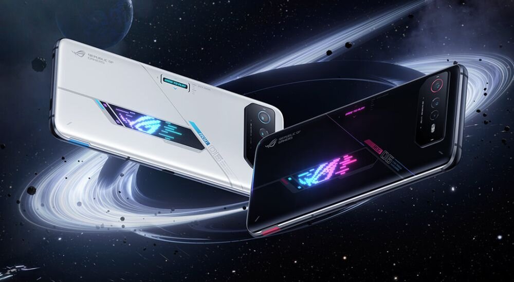 Smartfon ASUS ROG Phone 6  ekran bateria aparat procesor ram pamięć pojemność rozdzielczość zdjęcia filmy opis dane cechy blokady system łączność wifi bluetooth obudowa szkło odporność porty muzyka transfer sieć przekątna matryca waga czujniki
