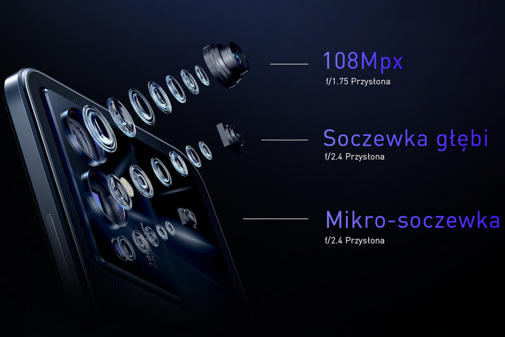 Smartfon INFINIX Note 12 Pro 5G 8/128GB aparat przedni tylny glebia sztuczna inteligencja