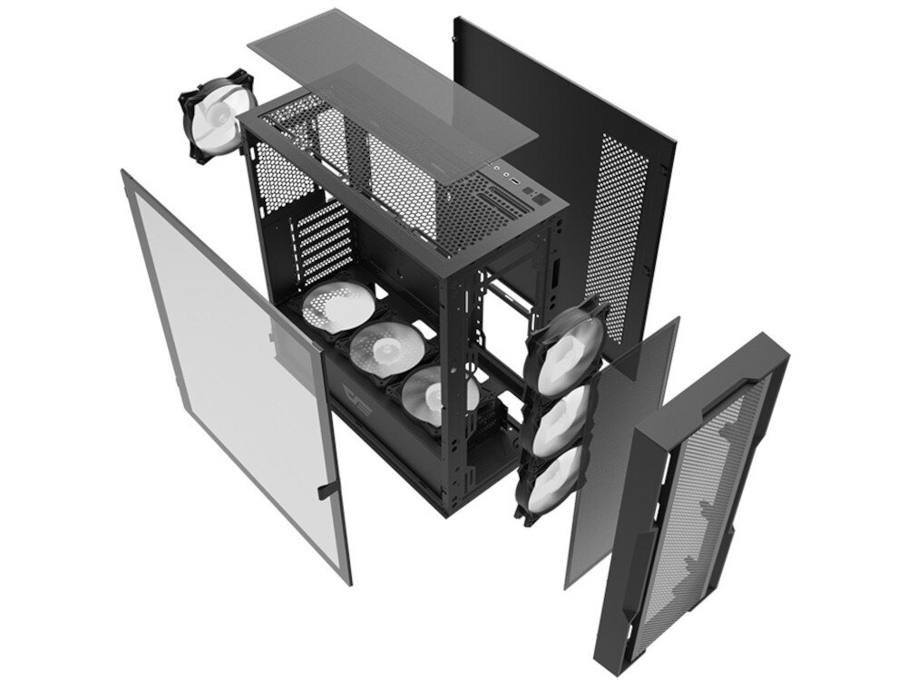 Obudowa DARKFLASH DK431 Mesh filtry czyszczenie wnętrze system