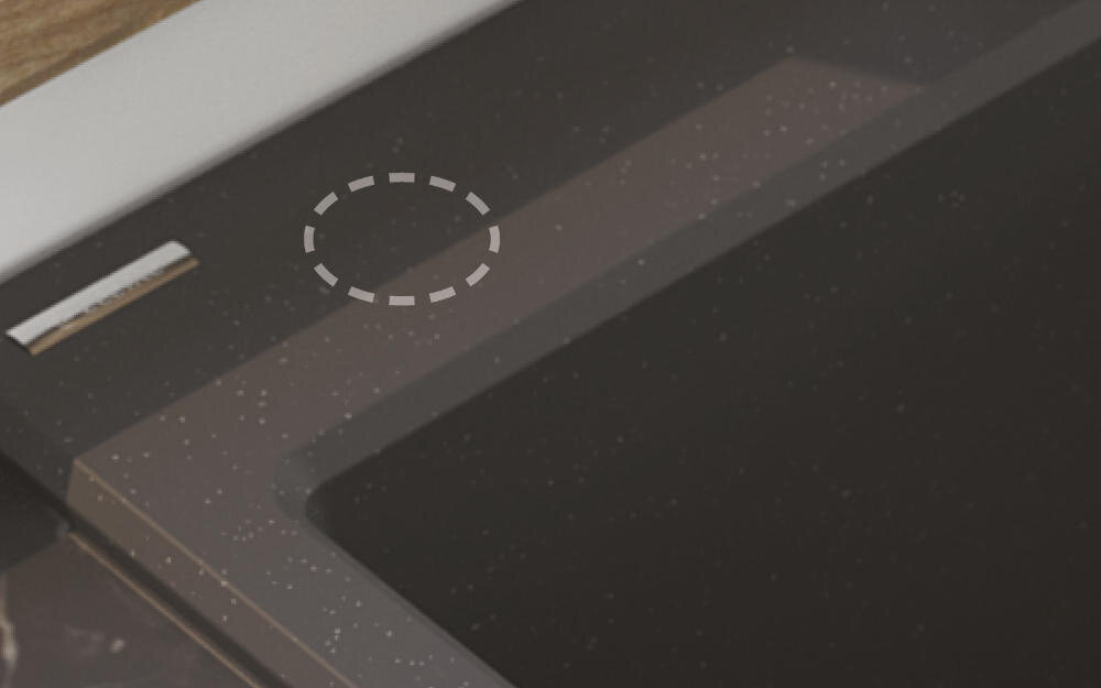 DEANTE Evora ZQJ 5103 otwór podfrezowane dozownik korek ułatwienie otwornica koronowa