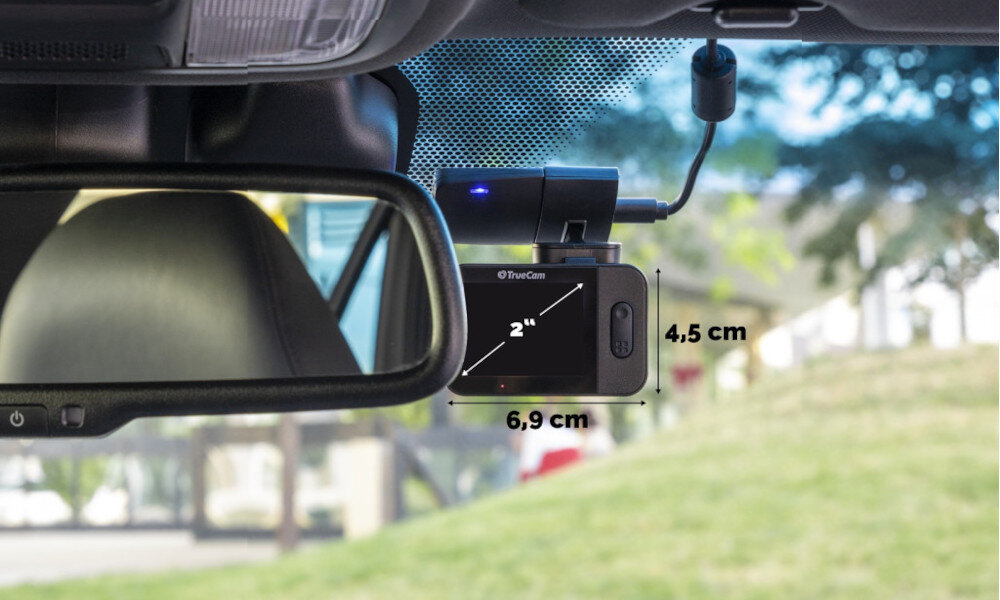 Wideorejestrator TRUECAM M11 GPS 4K wymiary wielkość wygląd wytrzymałość