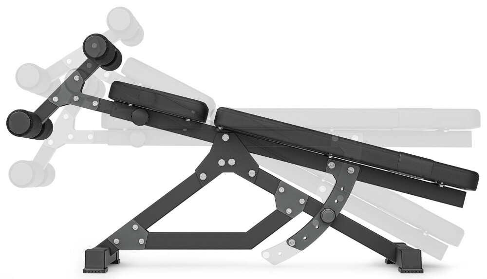 Ławka do ćwiczeń MARBO SPORT MS-L110 2.0 solidna wszechstronny sprzet z solidnej stali o wysokiej jakosci profile 2 x 50 x 50 mm stabilnosc trwalosc dla poczatkujacych dla doswiadczonych entuzjastow fitnessu wygodna bezpieczna