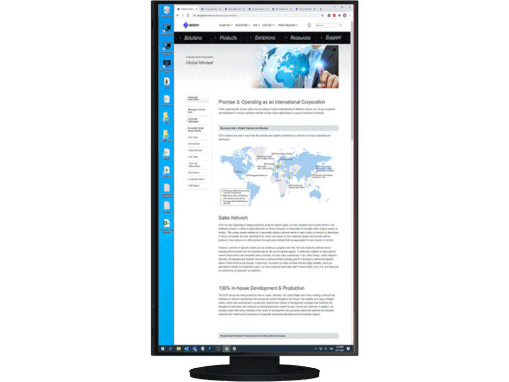 Monitor EIZO FlexScan EV2781 regulacja pivot uchwyt