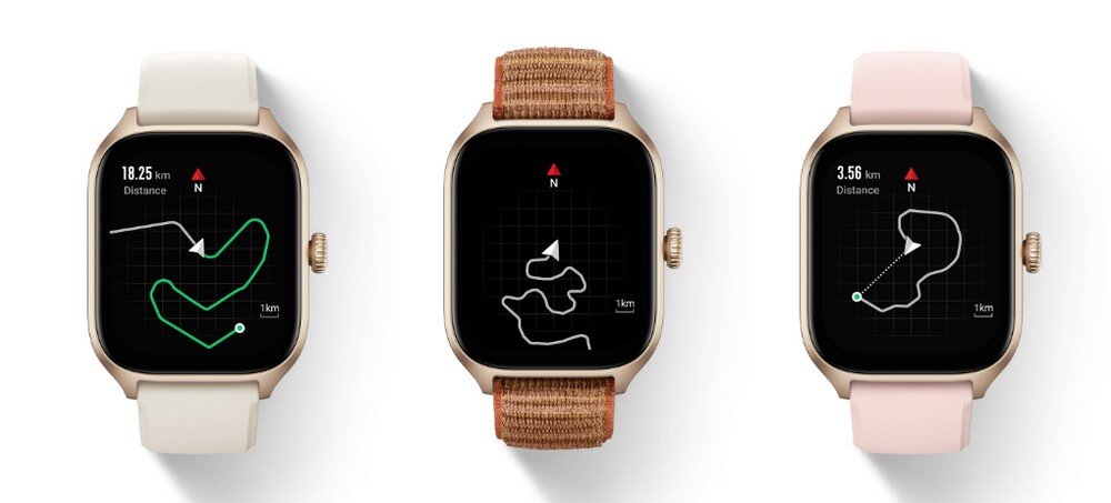 Smartwatch AMAZFIT GTS 4 ekran bateria czujniki zdrowie sport pasek ładowanie pojemność rozdzielczość łączność sterowanie krew puls rozmowy smartfon aplikacja