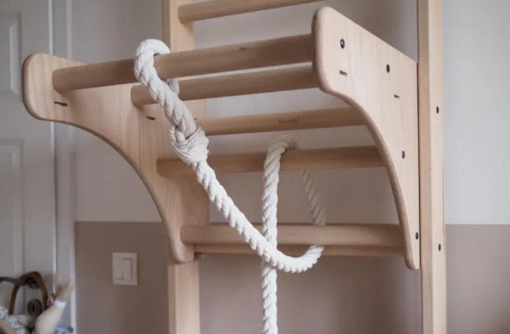 Drabinka gimnastyczna BENCHK 113 + Drążek – Akcesoria drazek do podciagania z drewna bukowego solidna konstrukcja niezawodnosc