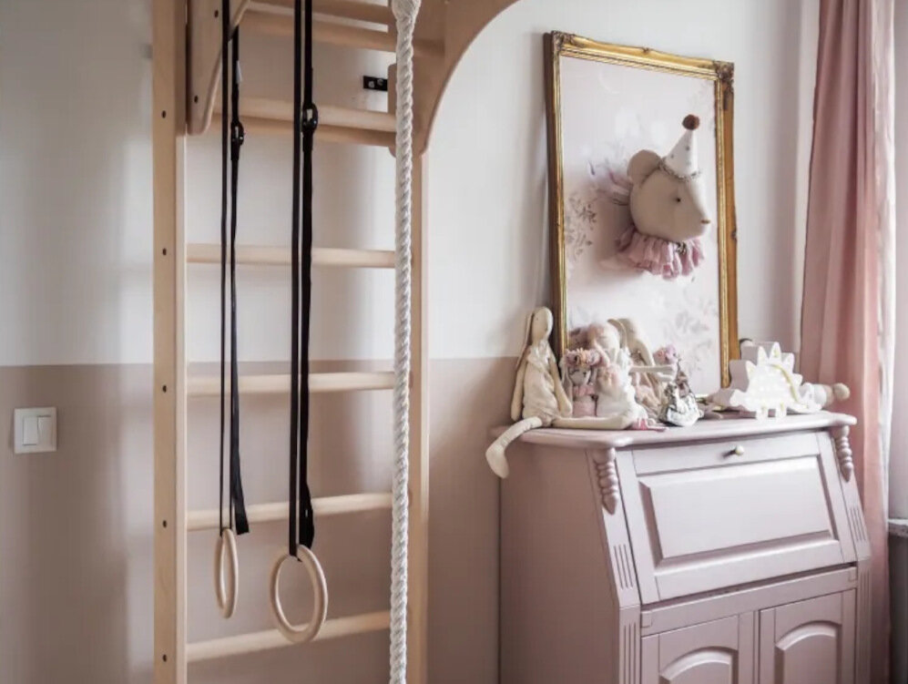 Drabinka gimnastyczna BENCHK 113 + Drążek – Akcesoria prosty montaz do sciany