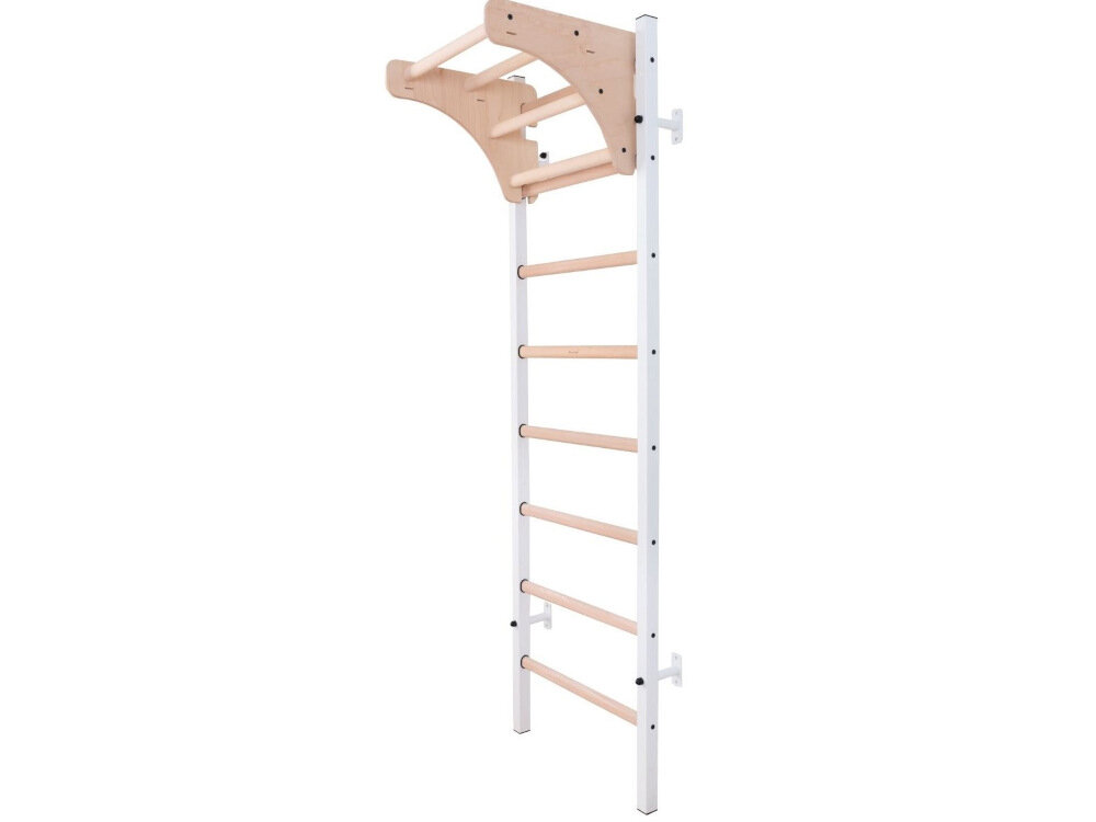 Drabinka gimnastyczna BENCHK 211W + Drążek montaz prosty akcesoria montazowe stalowe profile do sciany o grubosci 12 cm