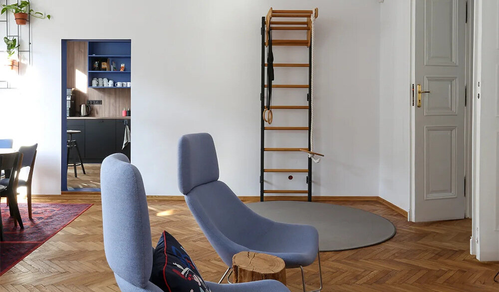 Drabinka gimnastyczna BENCHK 213B + Drążek – Akcesoria do uzytku w domu na silowni w sali fitness maksymalna wytrzymalosc bezpieczenstwo solidna konstrukcja szeroki zakres cwiczen