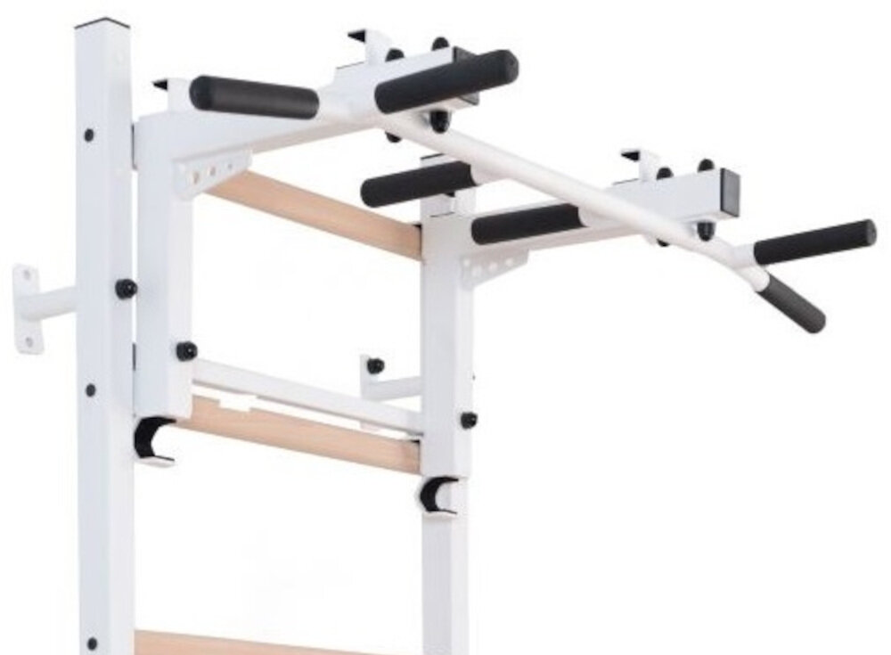 Drabinka gimnastyczna BENCHK 231W + Drążek drazek PB 710W do podciagania wzmocnienie miesni z wytrzymalej stali 4 haki z filcowym podkladem regulacja wysokosci po obroceniu chwyt pod sztange o maksymalnym obciazeniu sztangi do 200 kg