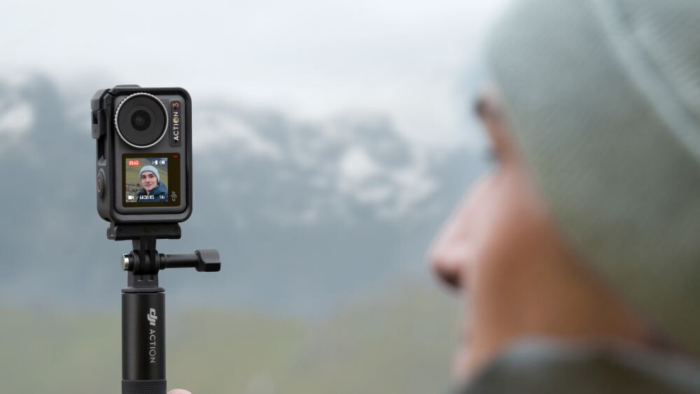 Kamera sportowa DJI Osmo Action 3 sport montaż nagrywanie stabilizacja montaż edycja filtry ostrość śledzenie tryby bateria akumulator zasilanie ładowanie rozdzielczość filmy obudowa odporność wielkość łączność sterowanie