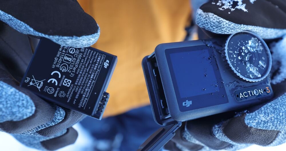Kamera sportowa DJI Osmo Action 3 sport montaż nagrywanie stabilizacja montaż edycja filtry ostrość śledzenie tryby bateria akumulator zasilanie ładowanie rozdzielczość filmy obudowa odporność wielkość łączność sterowanie