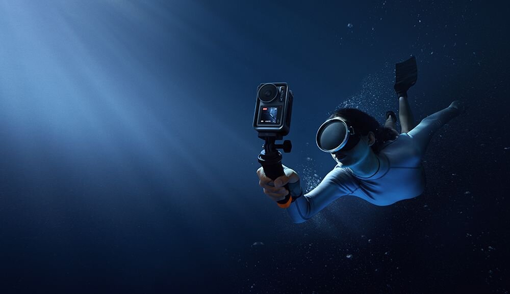 Kamera sportowa DJI Osmo Action 3 sport montaż nagrywanie stabilizacja montaż edycja filtry ostrość śledzenie tryby bateria akumulator zasilanie ładowanie rozdzielczość filmy obudowa odporność wielkość łączność sterowanie