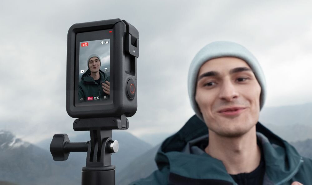 Kamera sportowa DJI Osmo Action 3 sport montaż nagrywanie stabilizacja montaż edycja filtry ostrość śledzenie tryby bateria akumulator zasilanie ładowanie rozdzielczość filmy obudowa odporność wielkość łączność sterowanie
