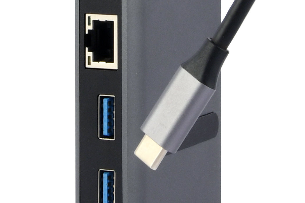 Stacja dokująca GEMBIRD A-CM-COMBO9-02złącza HDMI displayport usb rj-45 karta pamięci audio rozwiązanie wspomaganie ładowanie elegancja wytrzymałość komfort plugandplay